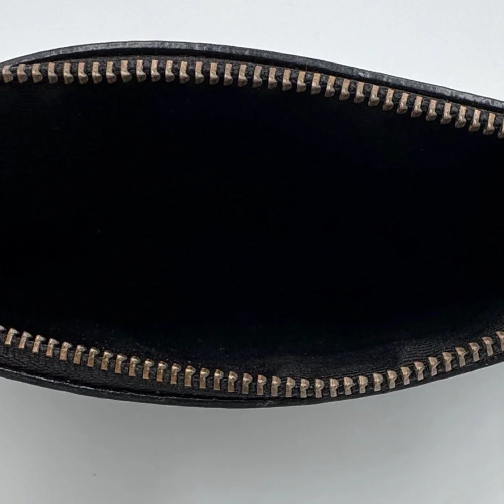 Coach Black and Gray Wristlet with Signature Design